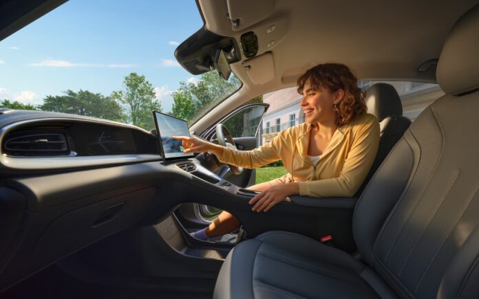 kokpit samochodu Geely z asystentem głosowym Google Gemini